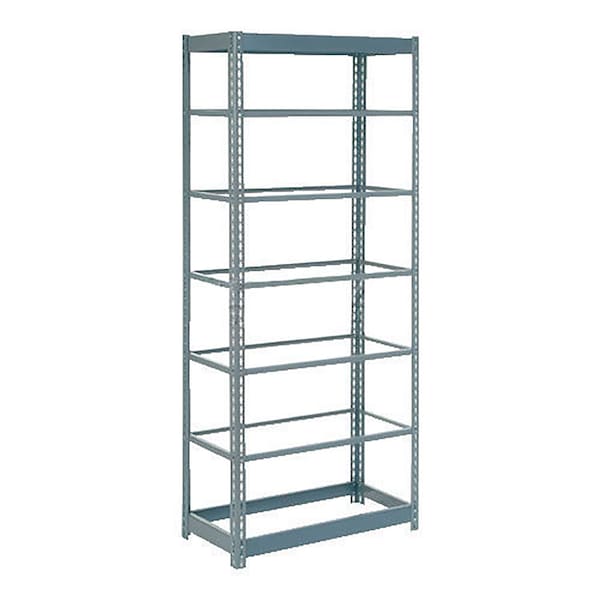 Heavy Duty Shelving 36W x 24D x 84H With 7 Shelves, No Deck, Gray